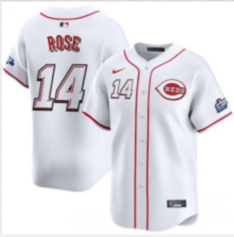 Men 2025 Cincinnati Reds #14 Rose White Nike 2025 MLB Jersey 07->cincinnati reds->MLB Jersey